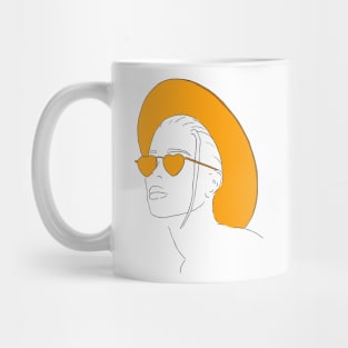 Girl with Yellow Heart Sunglasses Mug